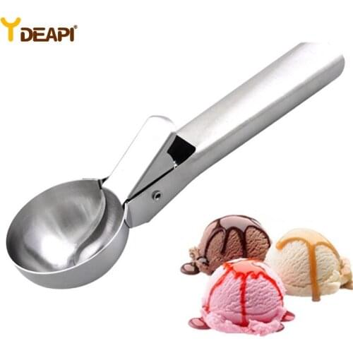YDEAPI Ice Cream Scoops Stacks Stainless Steel Digger Fruit Non-Stick Spoon Kitchen Tools For Home Cake