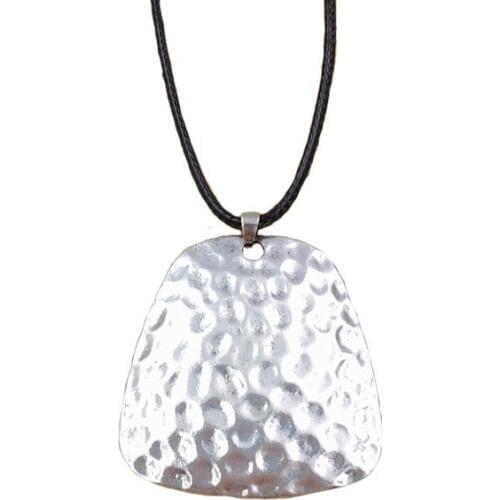 Metal Pendant Vintage Long Necklace Concise Irregular Geometry National Style Adjustable Waxed Rope Male Female Gift AH021-024