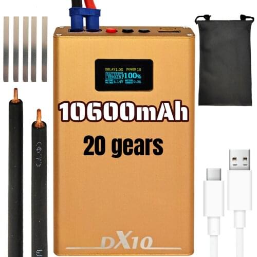 10600mAh Mini Spot Welding Machine For 18650 Battery Spot Welder 20 Gears Spot Welding Machine with Charge-pal OLED Display