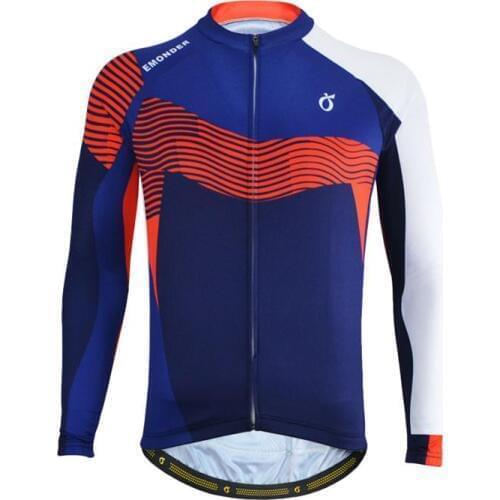 Mens Cycling Jersey Long Sleeve Pro Fit Road Bike MTB Top Jersey Emonder Spring Summer Breathable Quick Dry Cycling Clothings