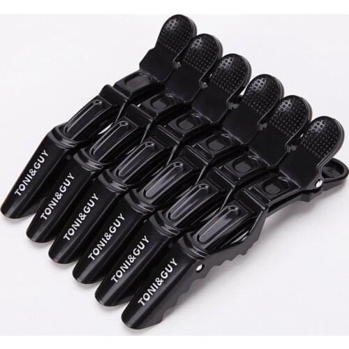 6PCS/Lot Plastic Hair Claw Clip Hairdressing ClampsHair Section Clips Grip Barbers Hair Styling Accessories For Salon