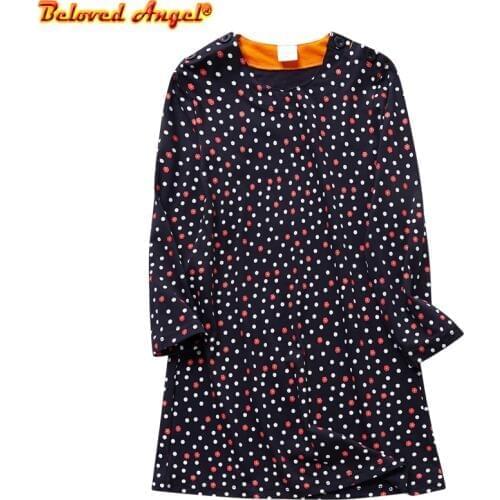 Girls Long Sleeve Dress Autumn Winter Dress Princess Cotton Kids Cartoon Print Girl Dress Children Clothing Baby Clothes 3-8T
