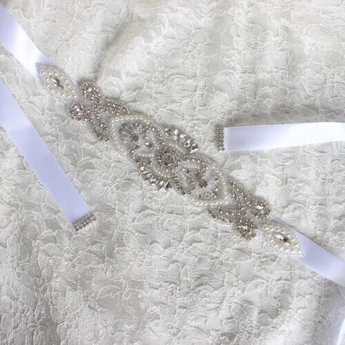 Multi Colored Ribbon Bridal Belt for Wedding Gown Wedding Accessories Elegant Silver Rhinestones Wedding Belt Sash