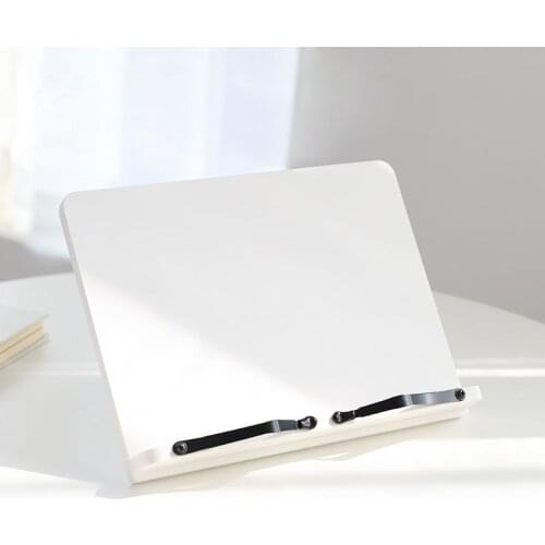 Sharkbang White Wood Adjustable Book Stand Durable Strong Reading Shelf Tablet PC Phone Laptop Holder Stationery Supplies