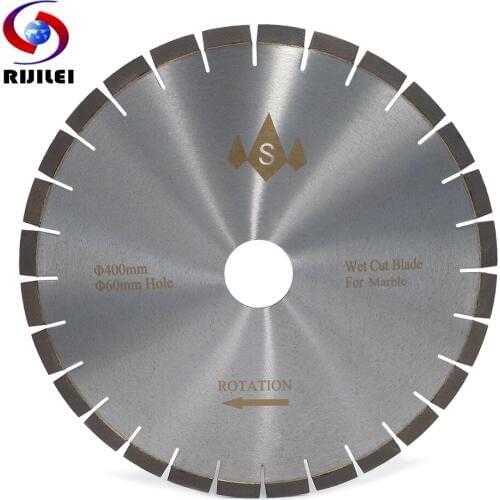 RIJILEI 400MM Silent Marble Diamond Cutting Saw Blades cutter blade for marble stone Sharp cutting circular Cutting Tools