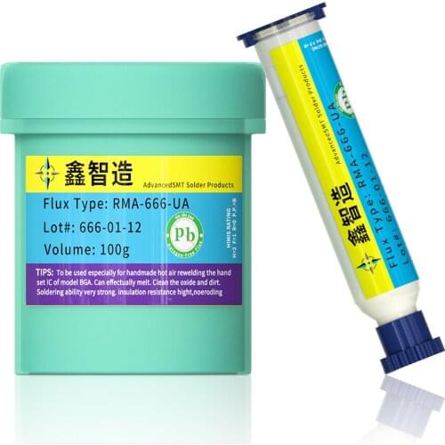 RMA-666-UA 10CC/100G Lead-free Halogen-free Imported BGA Solder Paste for iPhone iPad Chip Level Repair BGA IC