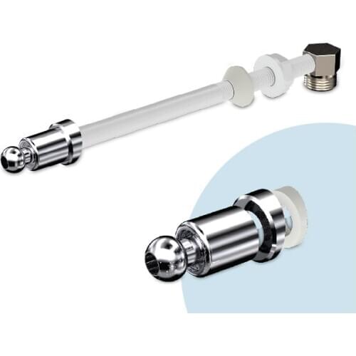 SELF CLEANING PIPE WITH ABS CHROME NOZZLE / BRASS ELBOW 170 MM
