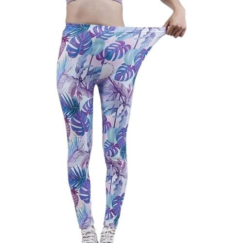 YSDNCHI Sexy Women Legging Pineapple Printing Fitness Leggins Fashion Slim Legins High Waist Pants Elastic Push Up Soft Sexy