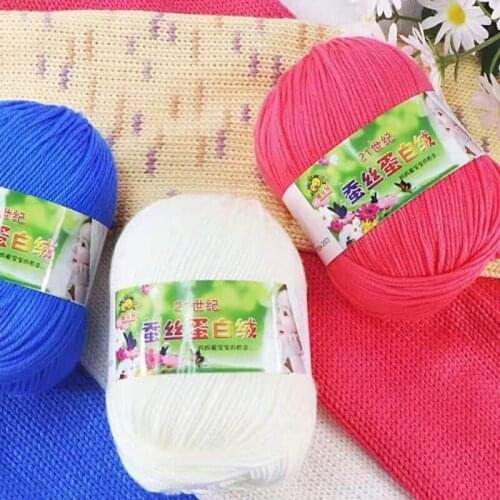 Silk Protein Velvet Baby Wool Ball Childrens Sweater Scarf Handmade Doll Hook Slippers Thickness Milk Cotton Thread Crochet