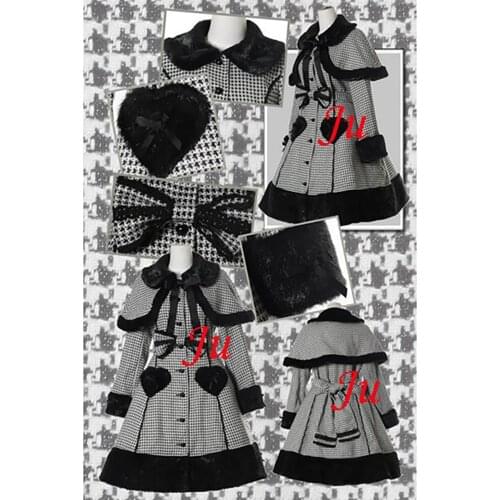 Gothic lolita punk Plover case Coat Cape cosplay costume Tailor-made[CK898]