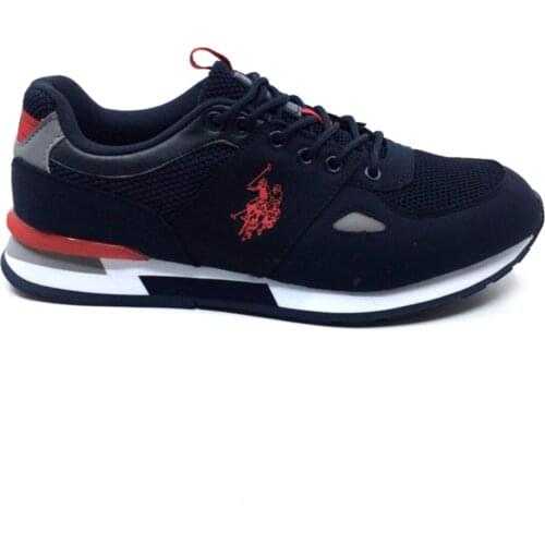U.S. Polo Assn. U. S. Polo Assn .2020 Summer Season 100489316 Bentley Navy Blue Red Laced Eva Sole Men Sneakers 'Turkish' Q