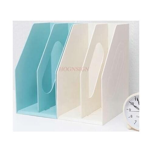 File rack thickened plastic bookshelf folder data frame book storage box desktop fashion office stationery multi-layer student