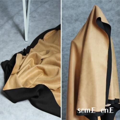 Thick Suede Fabric Khaki Faux Suede Fleece Air layer DIY Home Decor Autumn Winter Coat Clothes Designer Fabric 2mm