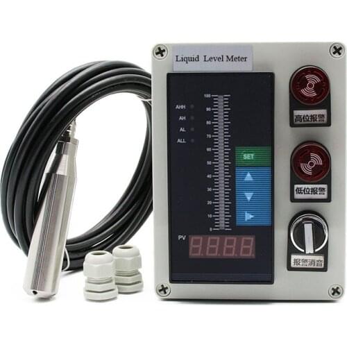 1set Waterproof Mount Box Liquid Oil Water Level Sensor Transmitter Detect Controller Intelligent liquid level measure alarm
