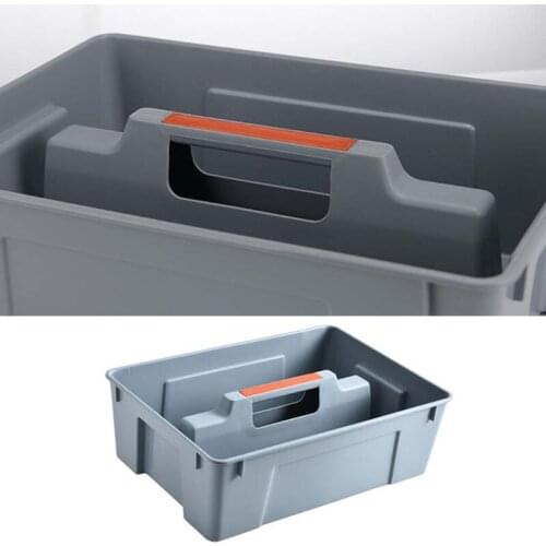 2 Dividers Tool Storage Box Portable Plastic Hardware Toolbox with Handle Multifunction for Home Kitchen Living Room