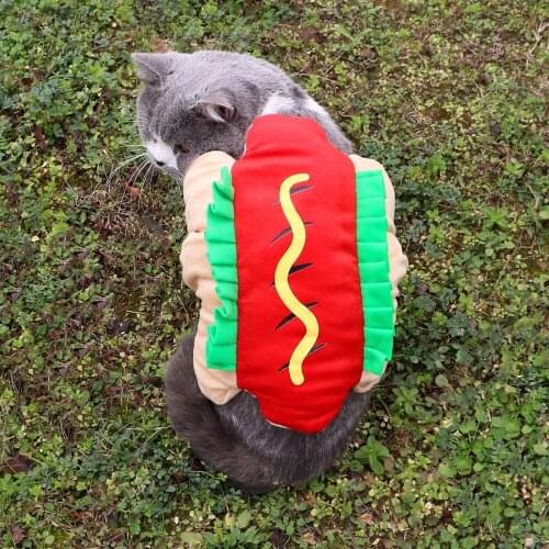 Funny Halloween Costumes For Dogs Puppy Pet Clothing Hot Dog Design Dog Clothes Pet Apparel Dressing Up Cat Party Costume Suit