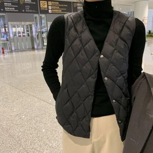 Woman Jacket Vest Autumn and Winter Light Vest Womens Loose Short Chaleco Mujer