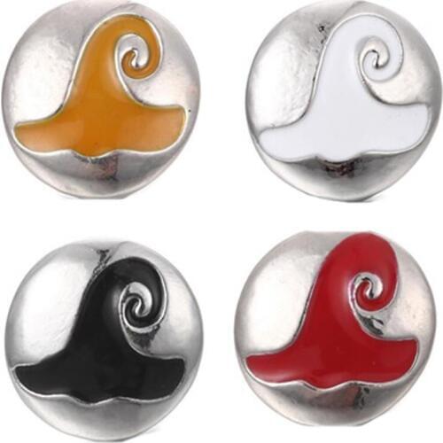 10Pcs/lot Crystal Rhinestone Snap Christmas Hat 18mm metal Snap Button For Bracelet Watches women female DIY jewelry