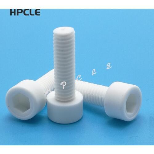20PCS M3 M4 M5 M6 M8 M10 PP Polypropylene High Strength Hex Socket Head Cap Screws DIN912 Anti-Corrosion Chemical Resistant