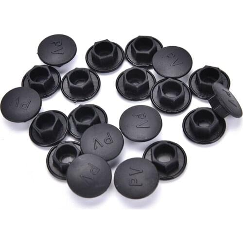 20PCS M5-M14 Black Hex Socket Allen Bolt Screw Nut Hexagon Head Cover Cap Protector Fasteners Screws Covers Caps
