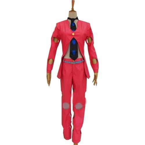 2020 JoJos Bizarre Adventure Golden Wind Pannacotta Fugo Cosplay Costume PU Leather Uniforms Halloween Carnival Costumes