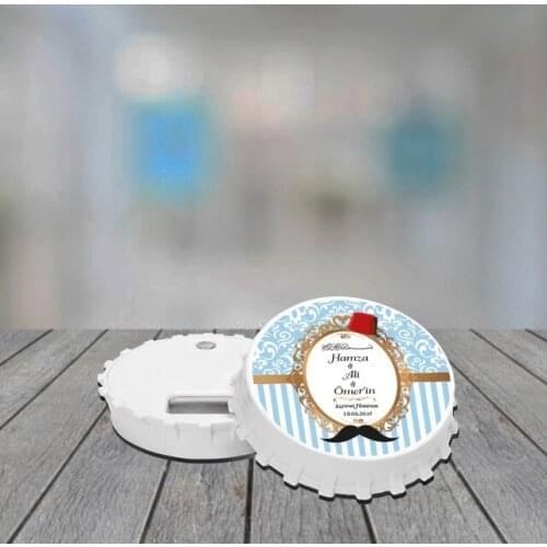 30 pcs Personalized The Opener Magnet-Blue Moustached Model 332392539