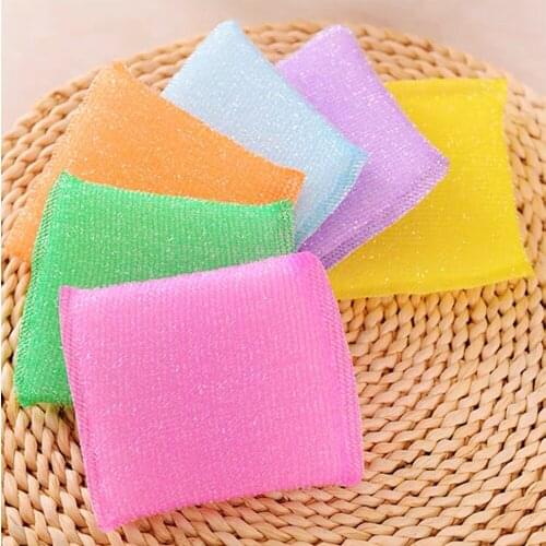 4pcs Double-sided Cleaning Sponge Scouring Pad Cleaning Cloth Household Kitchen Cleaning Tool Accessories Dropshipping Hot Sale