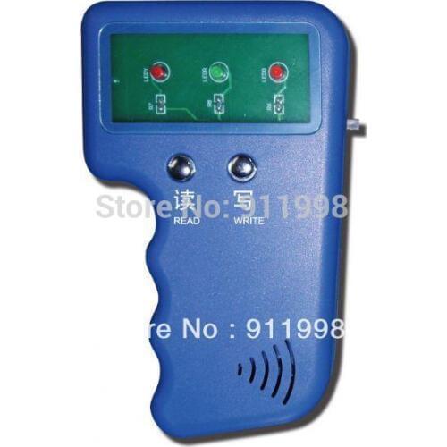 5pccs em4100 writer New hand-hold 125khz RFID Reader Writer ID card Copier duplicate copy & 10pcs free rewritable tag