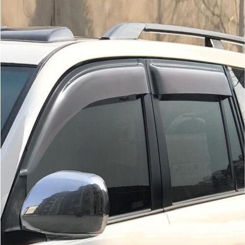 Car Styling Brand New For TOYOTA Prado 2003-2009 ABS Chrome Car Sun Rain Shield Stickers Covers Car - Styling Awnings Shelters