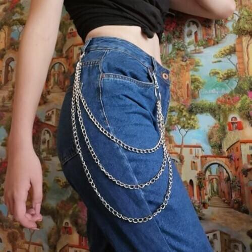 New fashion personality multi-layer waist chain clothing accessories hip hop rock versatile jewelry temperament men women