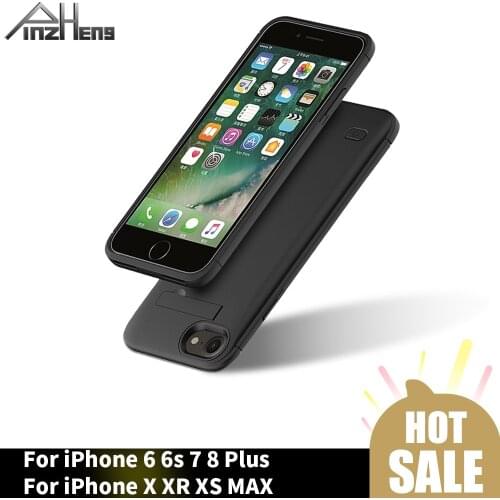 PINZHENG 4000mAh Ultra Slim Battery Case For iPhone 6 6s 7 8 Plus Charging Case For iPhone X XR Xs Max Battery Charger Case