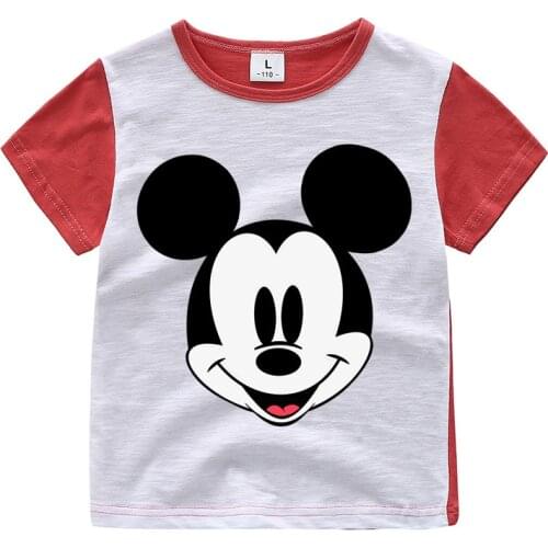 2020 Summer Kids Mickey Cartoon T-Shirts Clothes Boys Girl Short Sleeves tops tee shirt Children Fashion tshirt Clothes 3-7year