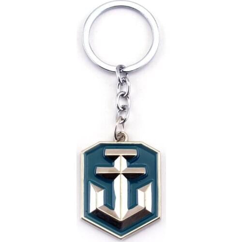 Dongsheng Game Series WOT Keychain World of Tanks Keyrings Tanks flag Keychain Jewelry Birthday Gift -50