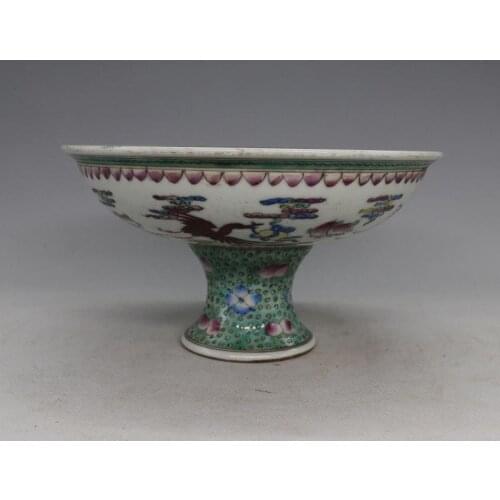 Antique QingDynasty porcelain bowl, Pastel Longevity tall bowl,hand painted crafts,Decoration,Collection&Adornment,Free shipping