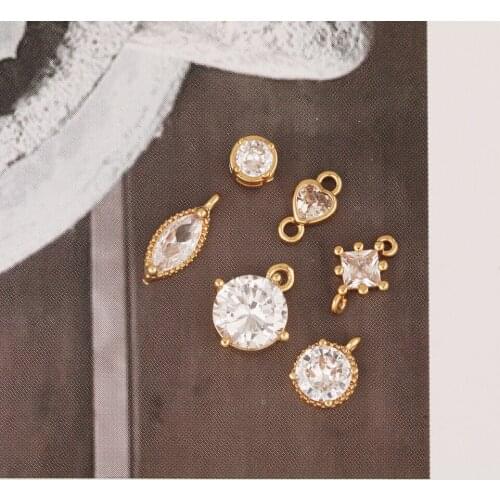 HAOSAW 10Pcs Jewelry Accessories/DIY Making/Charms/Connector/Round Shapes/Hand Made/Pendants/Jewelry Findings & Components