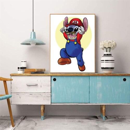 Disney Anime Canvas Paintings Lilo&Stitch Art Prints and Posters Nordic Wall Art Pictures for Living Room Home Decoration