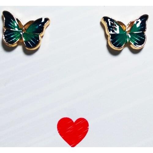 Colorful Butterfly Alloy Earrings Rhinestones Fashion Ear Earrings for Women Gift for Women Birthday Party Gifts