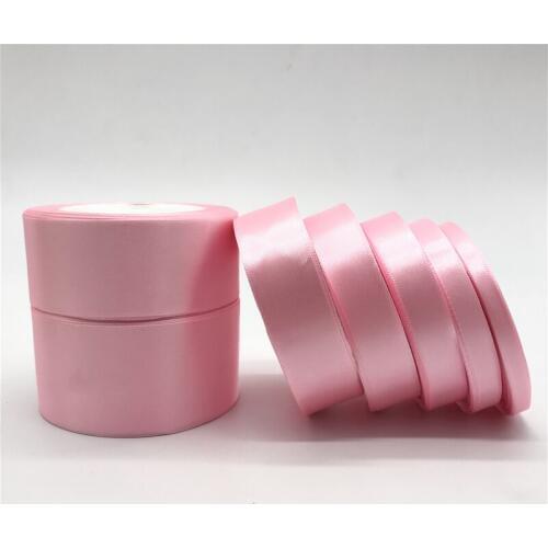 25yards/Roll (6mm-50mm) Pink Silk Satin Ribbon Polyester Ribbon Bow Craft Decor Wedding Christmas Party Decoration