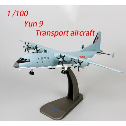 Diecast 1/100 Scale Yun 9 Transport Aircraft Model Alloy Airplane Model Carrier Fighter Military Collection Gift Hot Toys