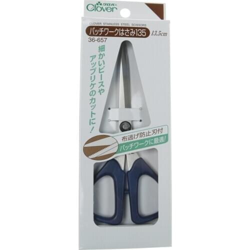 Imported from Japan Clover fine teeth non-slip cloth small scissors 36-657 patchwork tools handmade DI cloth art
