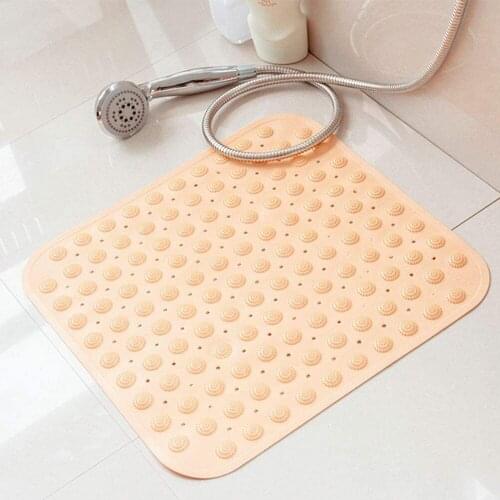 PVC Bathroom Non-slip Mat Suction Pad Shower Floor Mat For Home Bath Safety Anti-Slip Massage Pad Bathroom Accessories 48x48cm