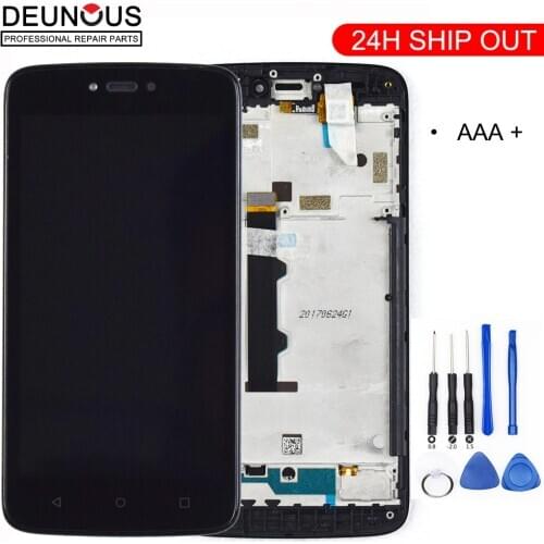 New For Motorola Moto C XT1754 XT1757 XT1755 XT1756 XT1758 XT1750 LCD Display Touch Screen Digitizer Frame Assembly
