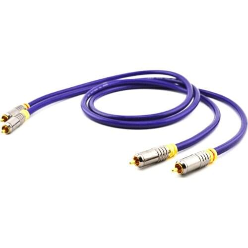 Pair VDH IT-65G RCA interconnect wire hifi Audio extension cable With Gold plated RCA plug connector