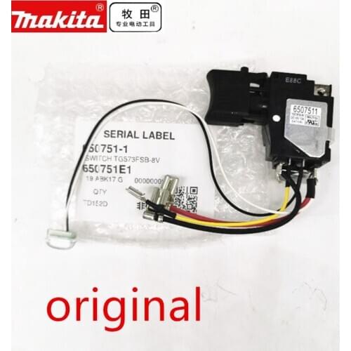 18V switch for Makita 650751-1 TD152D DTD152 DTD152Z DTD152RME DTD152RFE 6507511 XDT11