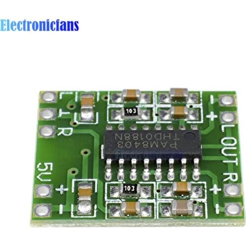 5Pcs 2x3W Dual Channel Mini Digital Power Amplifier Board PAM8403 For Arduino Class D Stereo Audio Amplifier Module 5V Power