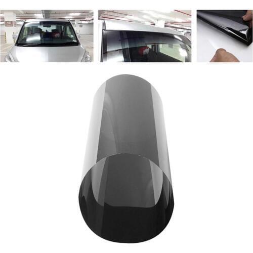20x150cm Window Tint Film Wear-resistant Black Car Window Screen Tint Film Roll Summer Front Windshield UV Protection 5% Clear