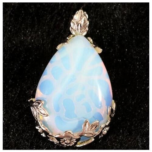 Selling Jewelry>>>wholesale price 27 * 30mm Teardrop Opal Spillway Shape Pendant Fit DIY Long Chain, Jewelry Necklaces for Women