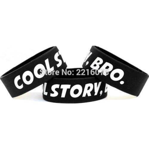 300pcs One Inch Cool Story Bro wristband silicone bracelets free shipping by DHL express