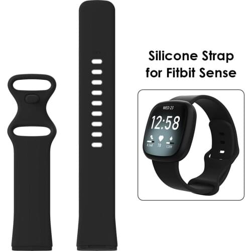 Replacement Band Fashionable Dial Wristwatch Present for Fitbit Versa 3/Fitbit Sense Silicone Sports Watch Strap