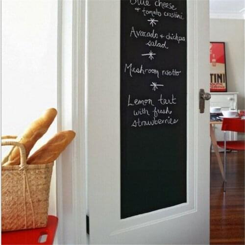45*200cm Chalkboard Sticker Erasable PVC Graffiti Wall Sticker Blackboard Stickers Multifunction Removable Black Wall Decal